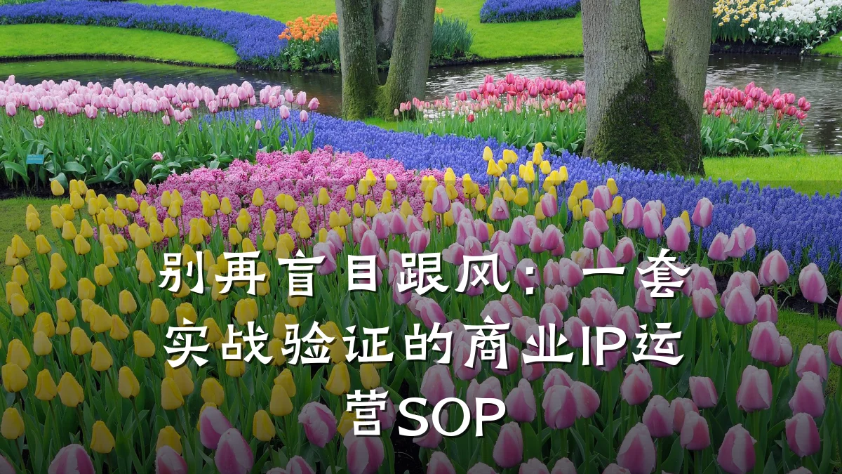 别再盲目跟风:一套实战验证的商业IP运营SOP