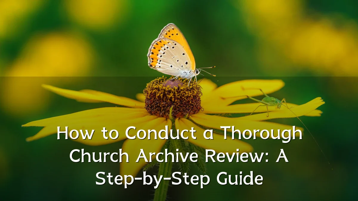 How to Conduct a Thorough Church Archive Review: A Step-by-Step Guide