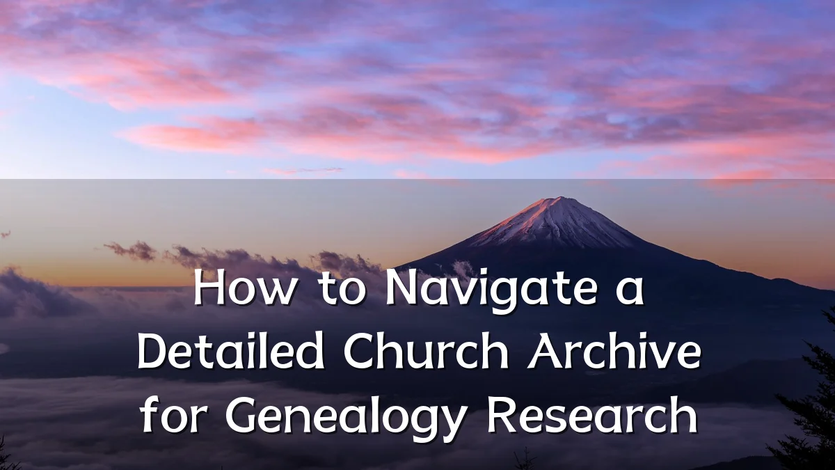 How to Navigate a Detailed Church Archive for Genealogy Research