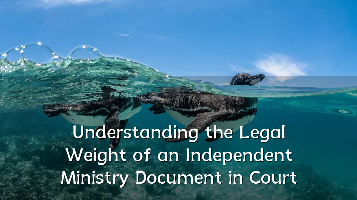 Understanding the Legal Weight of an Independent Ministry Document in Court