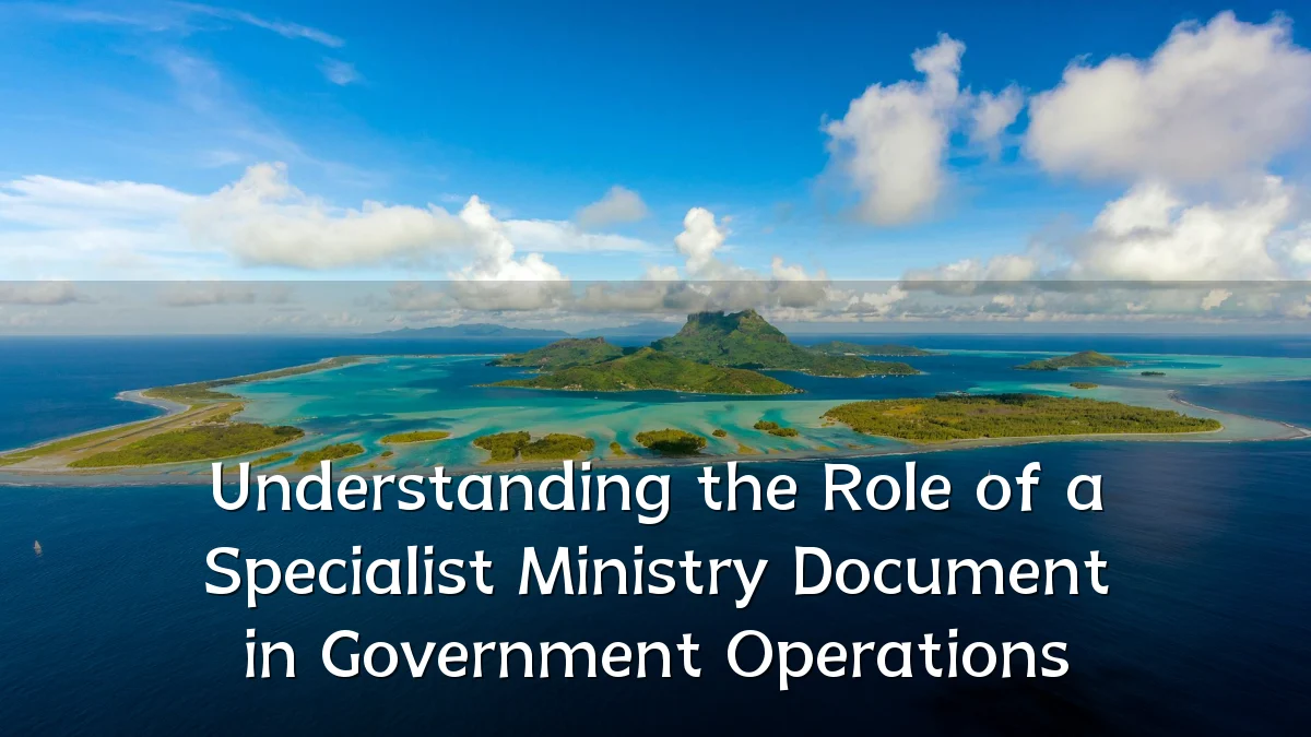 Understanding the Role of a Specialist Ministry Document in Government Operations